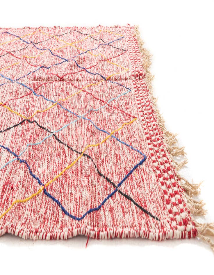 Detail image of 6' 5 x 9' 4  Hand Knotted Moroccan Wool Rug