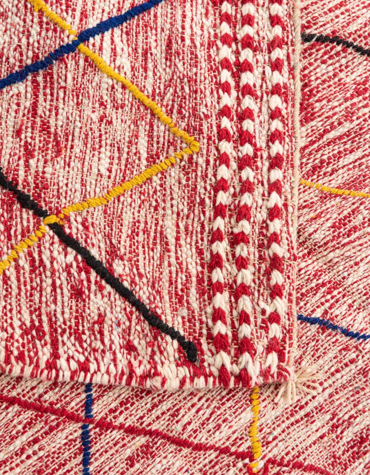 Detail image of 6' 5 x 9' 4  Hand Knotted Moroccan Wool Rug