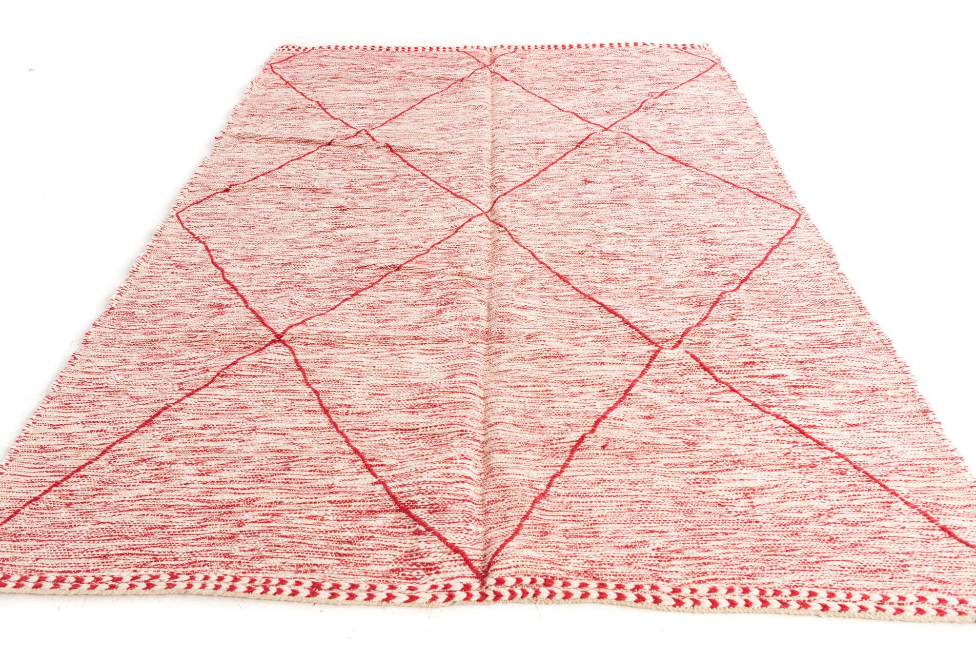 6' 7 x 9' 7 Hand Knotted Moroccan Wool Rug