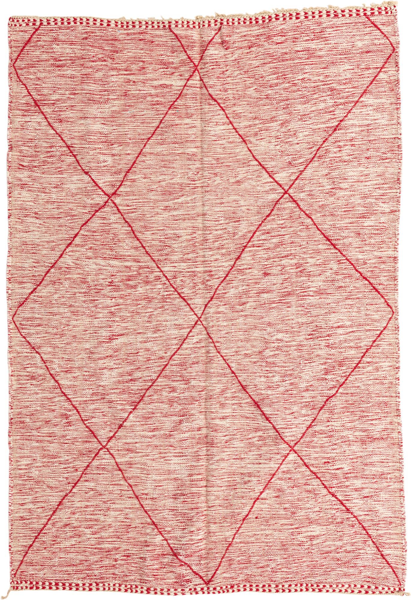 6' 7 x 9' 7 Hand Knotted Moroccan Wool Rug