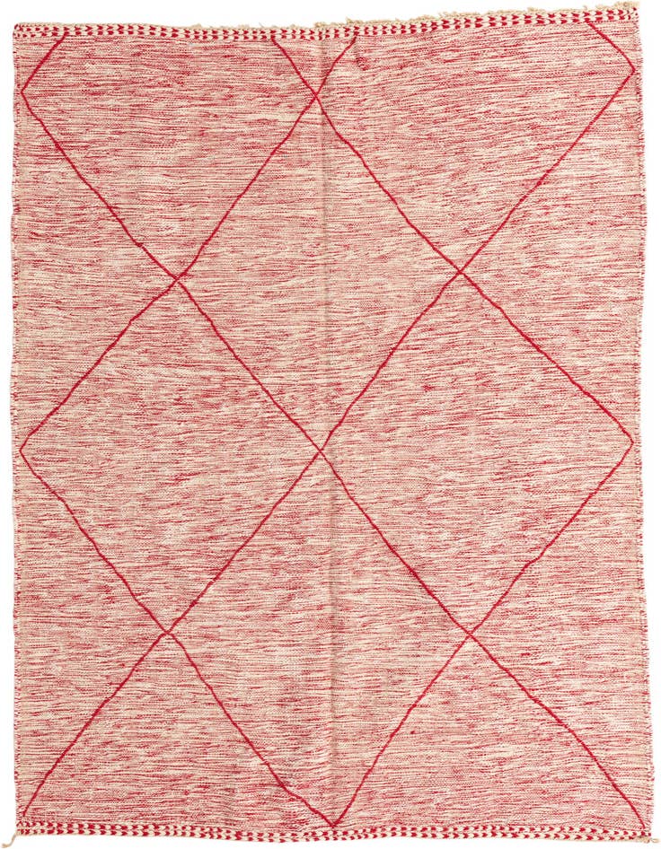 Detail image of 6' 7 x 9' 7 Hand Knotted Moroccan Wool Rug