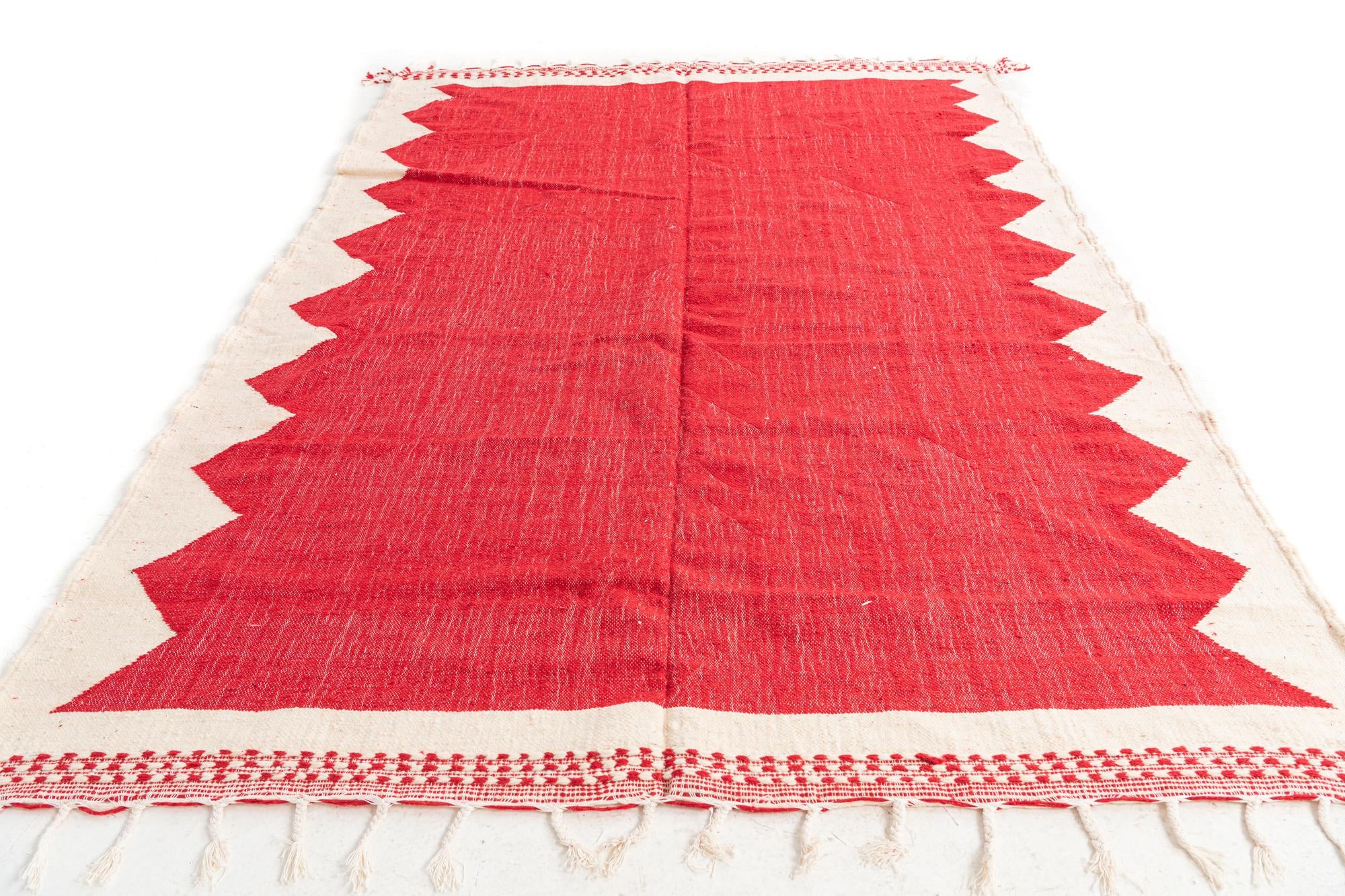 6' 9 x 10' Hand Knotted Moroccan Wool Rug