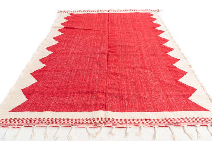 6' 9 x 10' Hand Knotted Moroccan Wool Rug