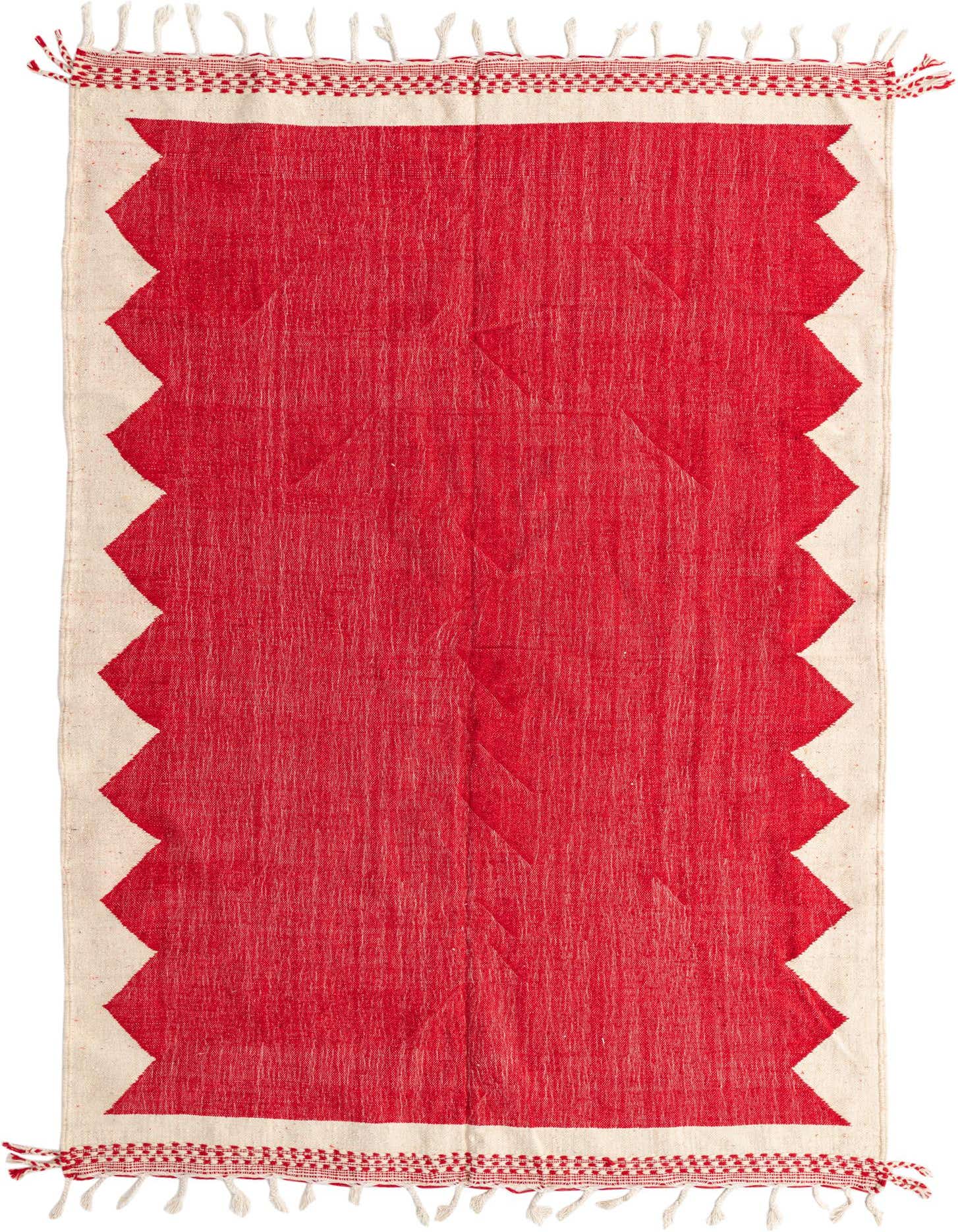 6' 9 x 10' Hand Knotted Moroccan Wool Rug