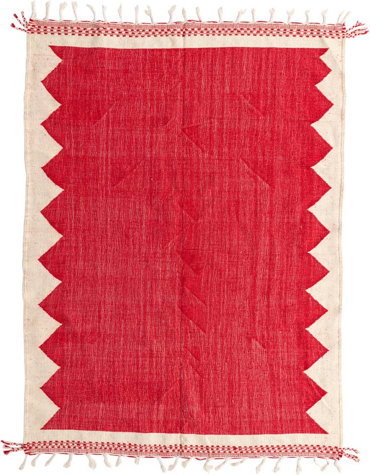 Detail image of 6' 9 x 10' Hand Knotted Moroccan Wool Rug