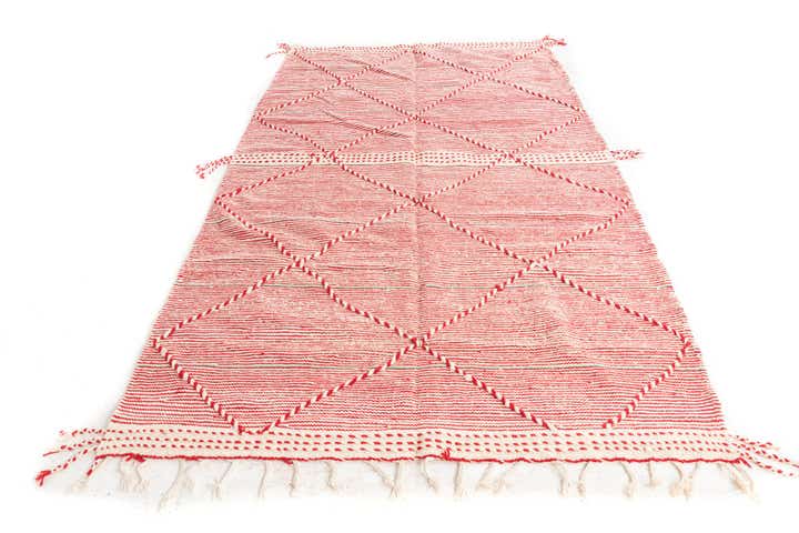 5' 2 x 8' 8 Hand Knotted Moroccan Wool Rug