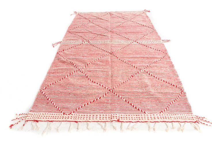 Detail image of 5' 2 x 8' 8 Hand Knotted Moroccan Wool Rug