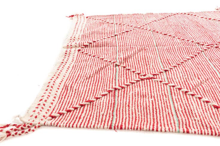 Detail image of 5' 2 x 8' 8 Hand Knotted Moroccan Wool Rug