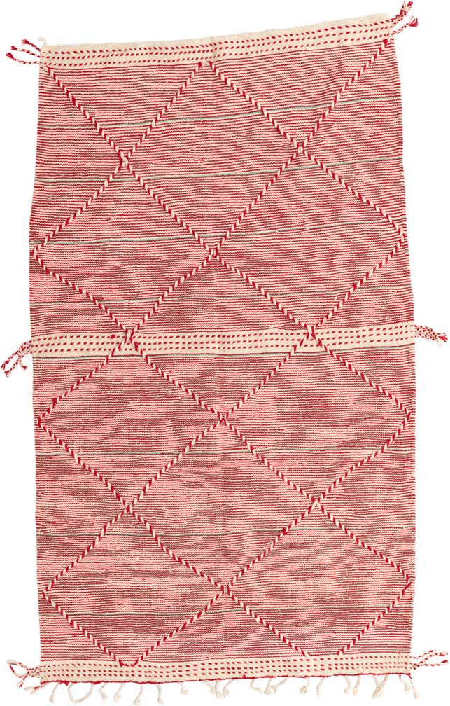 5' 2 x 8' 8 Hand Knotted Moroccan Wool Rug