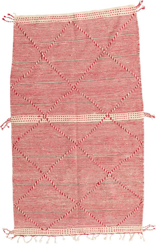 Detail image of 5' 2 x 8' 8 Hand Knotted Moroccan Wool Rug