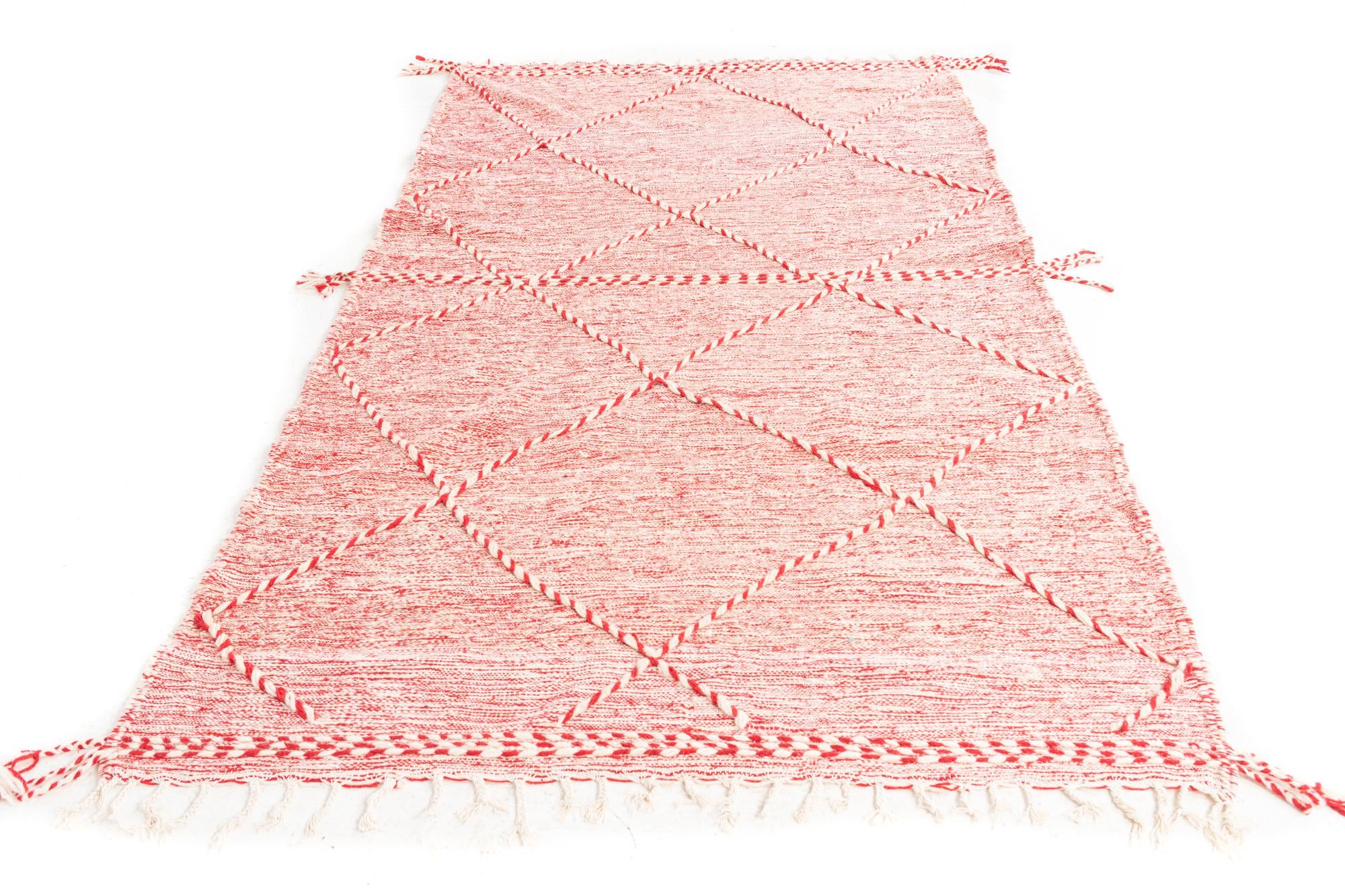 5' 2 x 8' 8 Hand Knotted Moroccan Wool Rug