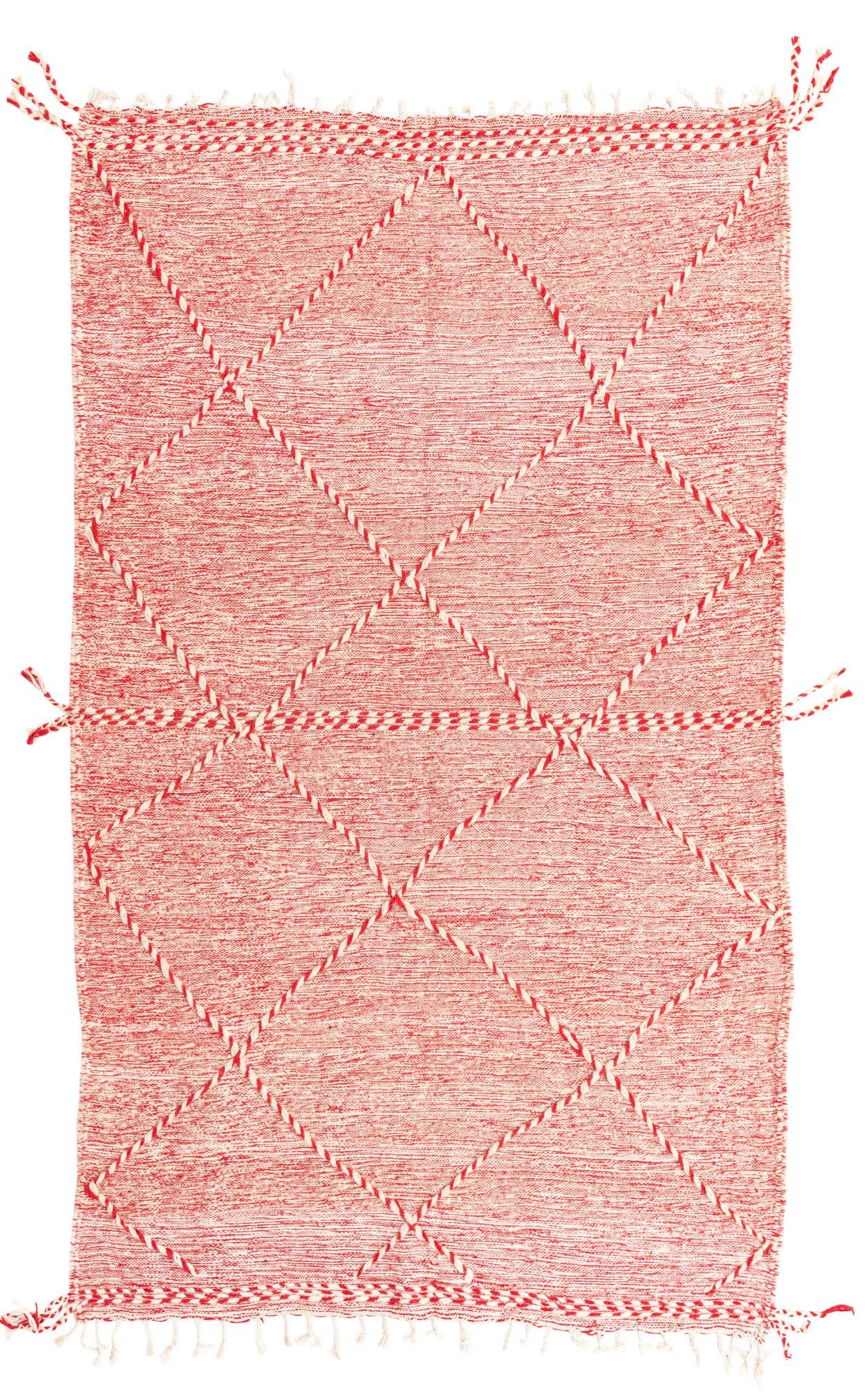 5' 2 x 8' 8 Hand Knotted Moroccan Wool Rug