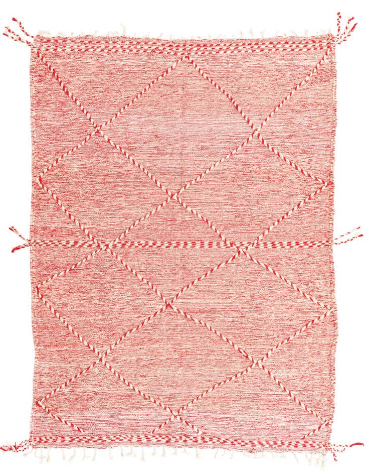Detail image of 5' 2 x 8' 8 Hand Knotted Moroccan Wool Rug