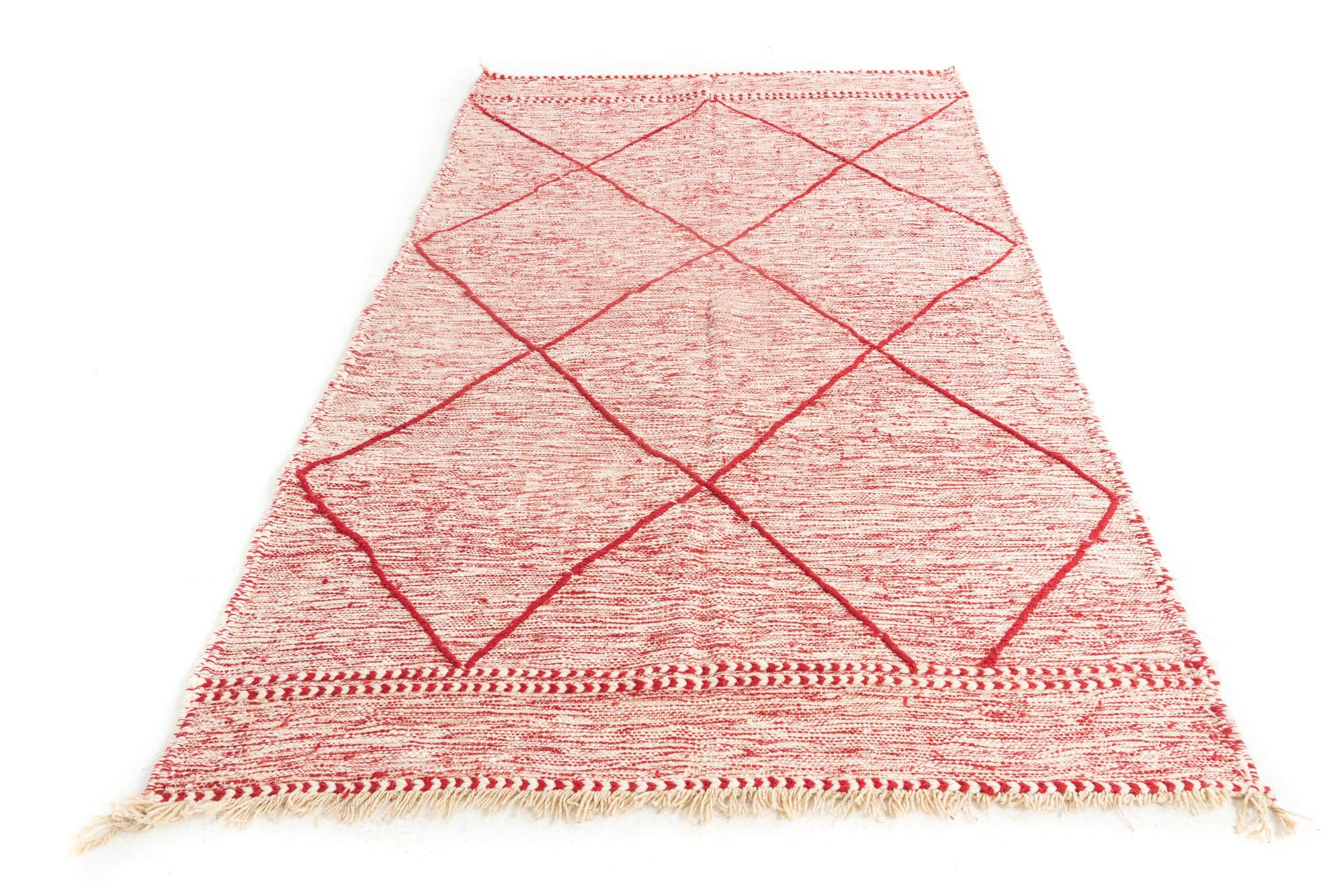 5' x 8' 6 Hand Knotted Moroccan Wool Rug
