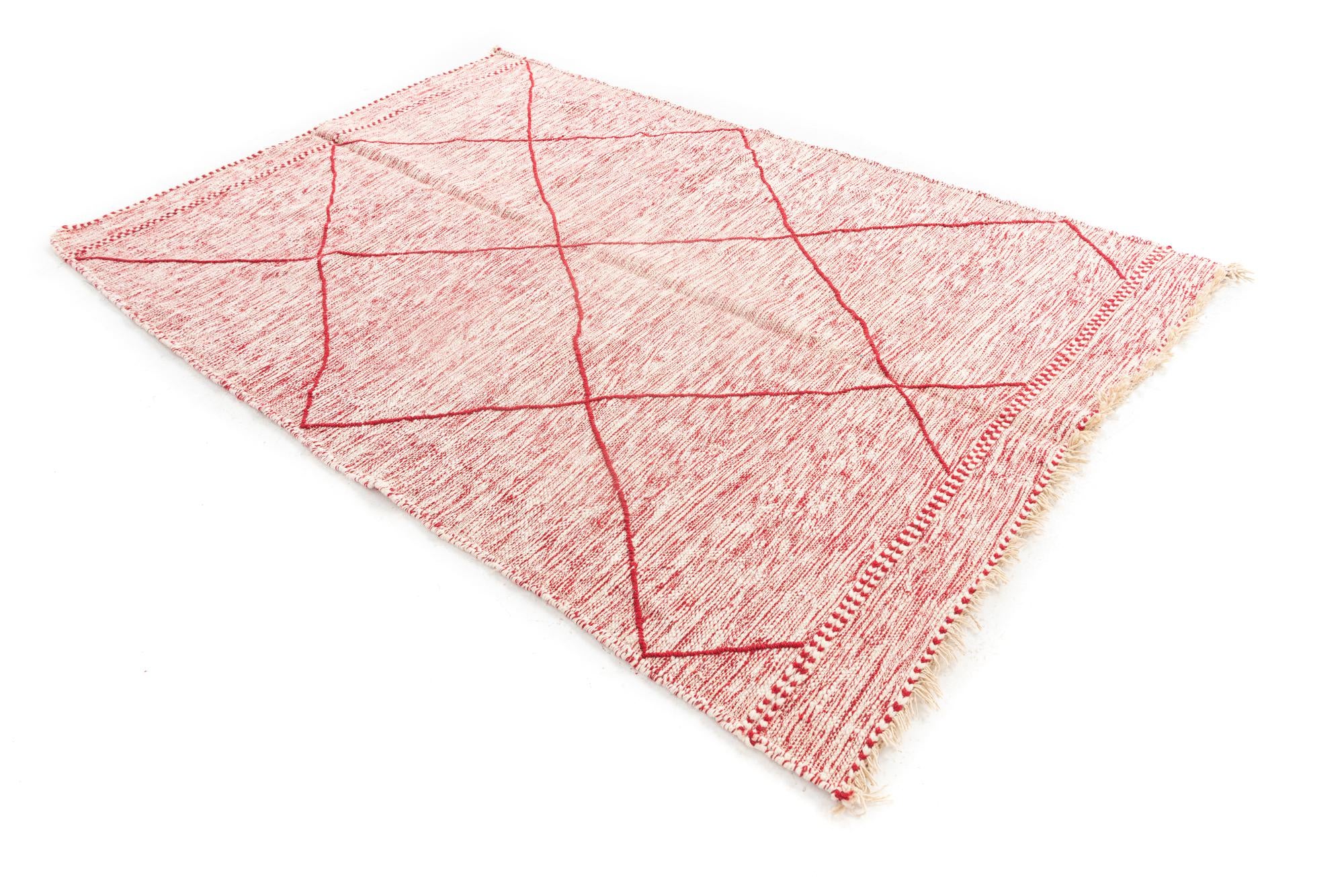 5' 5 x 8' 3 Hand Knotted Moroccan Wool Rug
