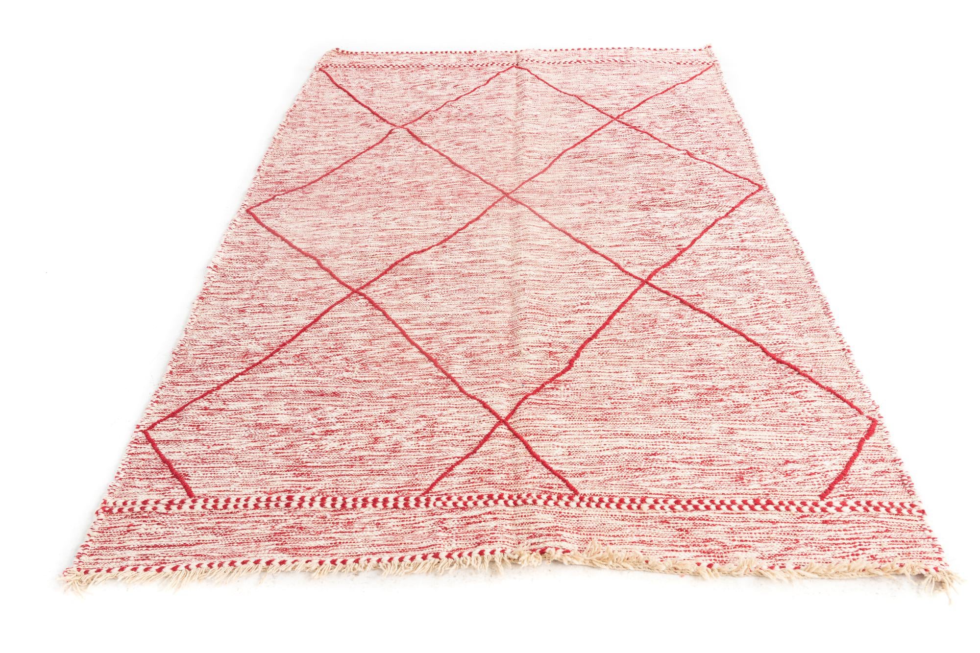5' 5 x 8' 3 Hand Knotted Moroccan Wool Rug