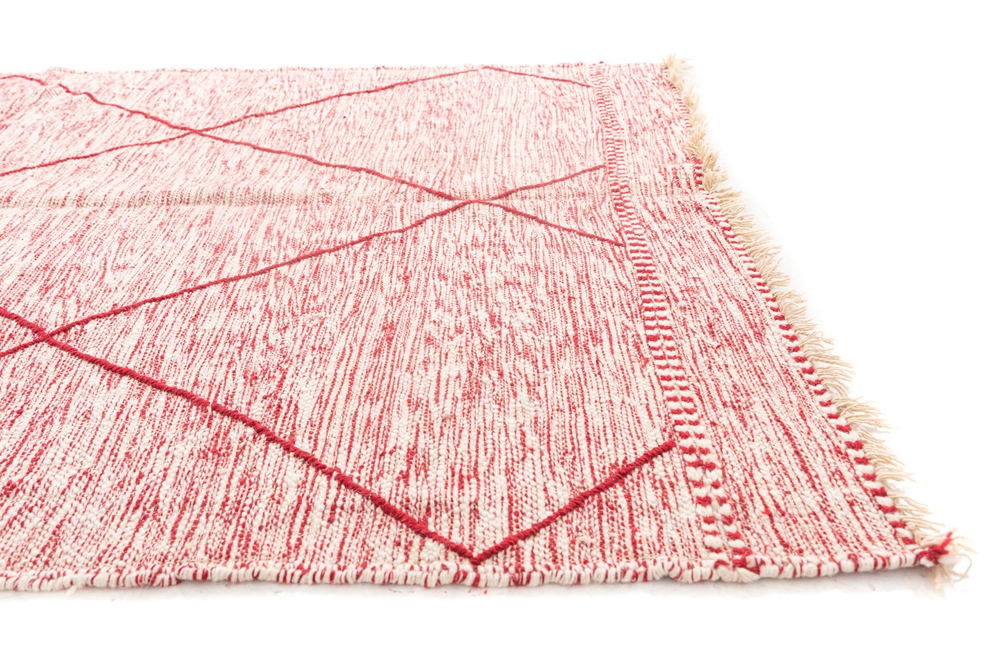 5' 5 x 8' 3 Hand Knotted Moroccan Wool Rug