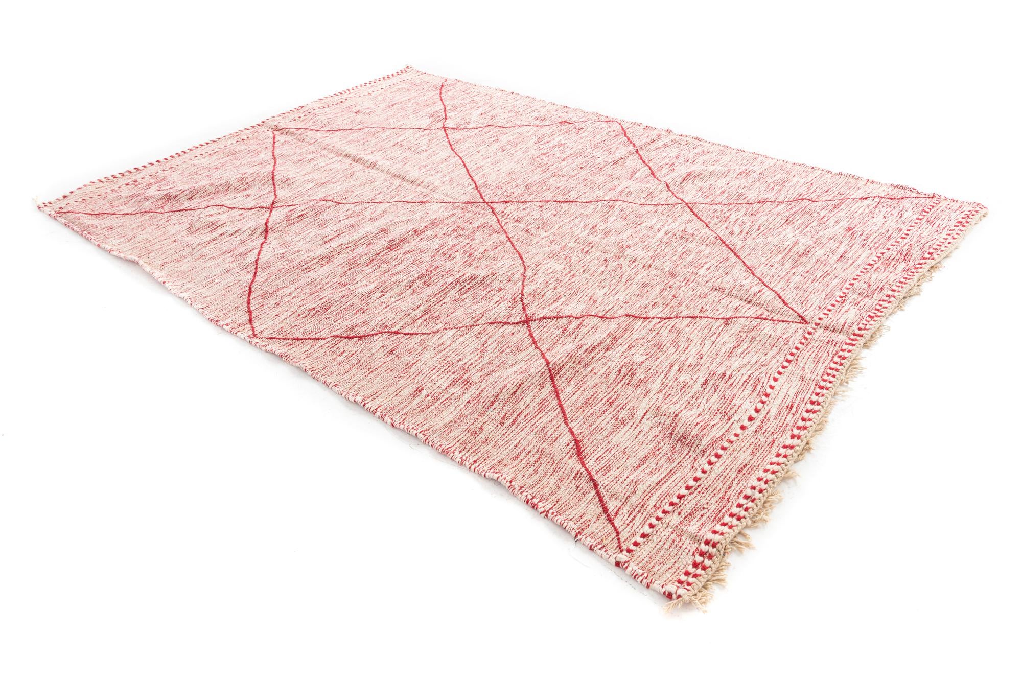6' 9 x 9' 8 Hand Knotted Moroccan Wool Rug