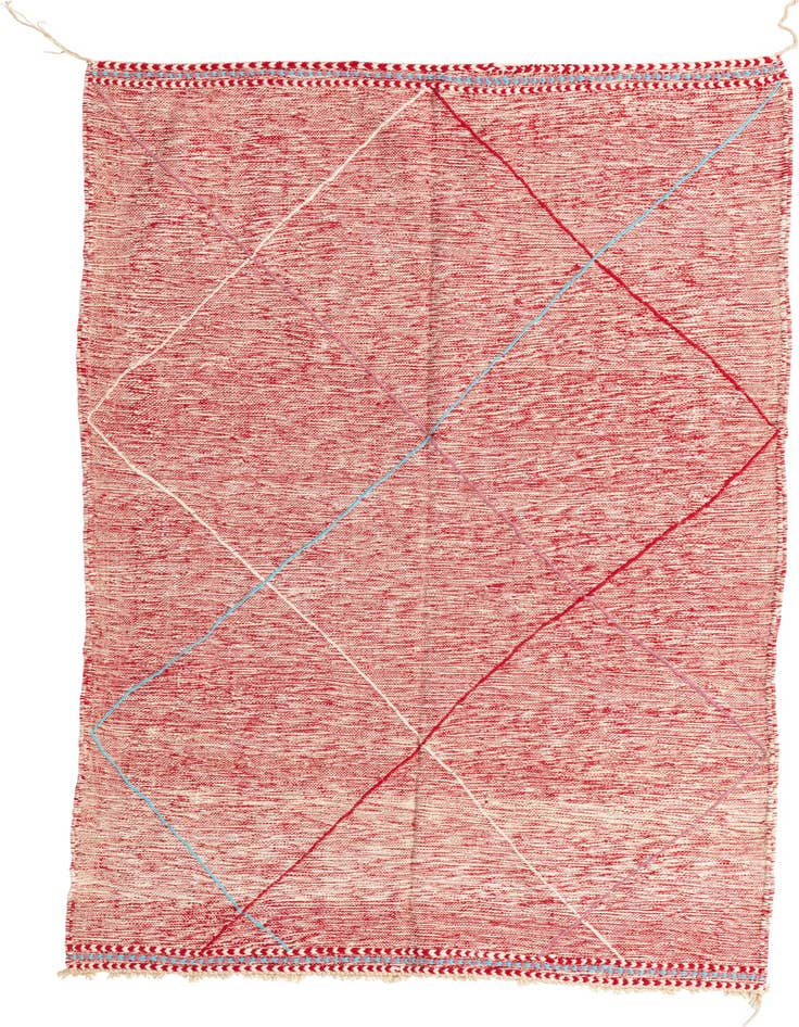 Detail image of 5' 5 x 8' 7 Hand Knotted Moroccan Wool Rug