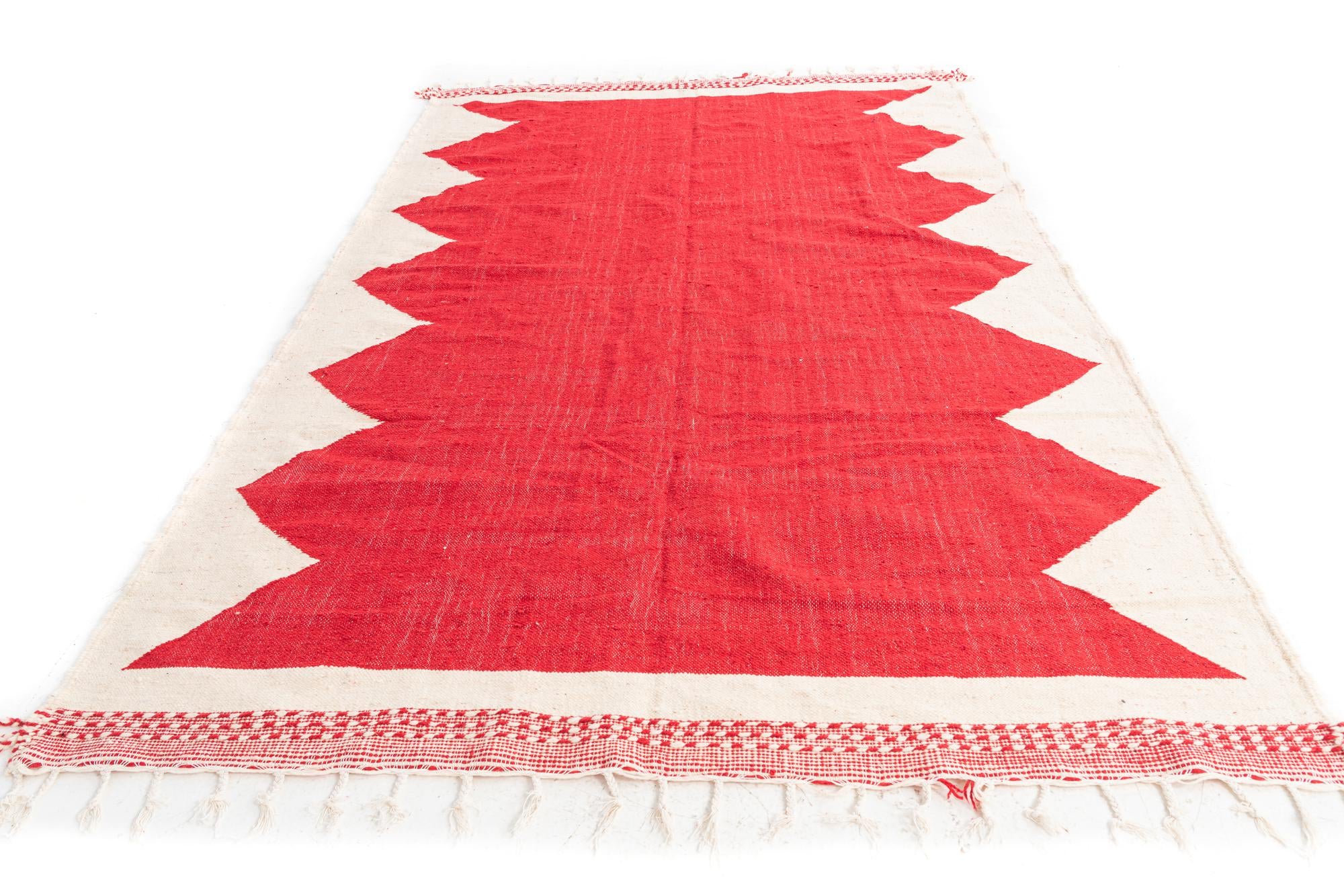 6' 6 x 10' Hand Knotted Moroccan Wool Rug