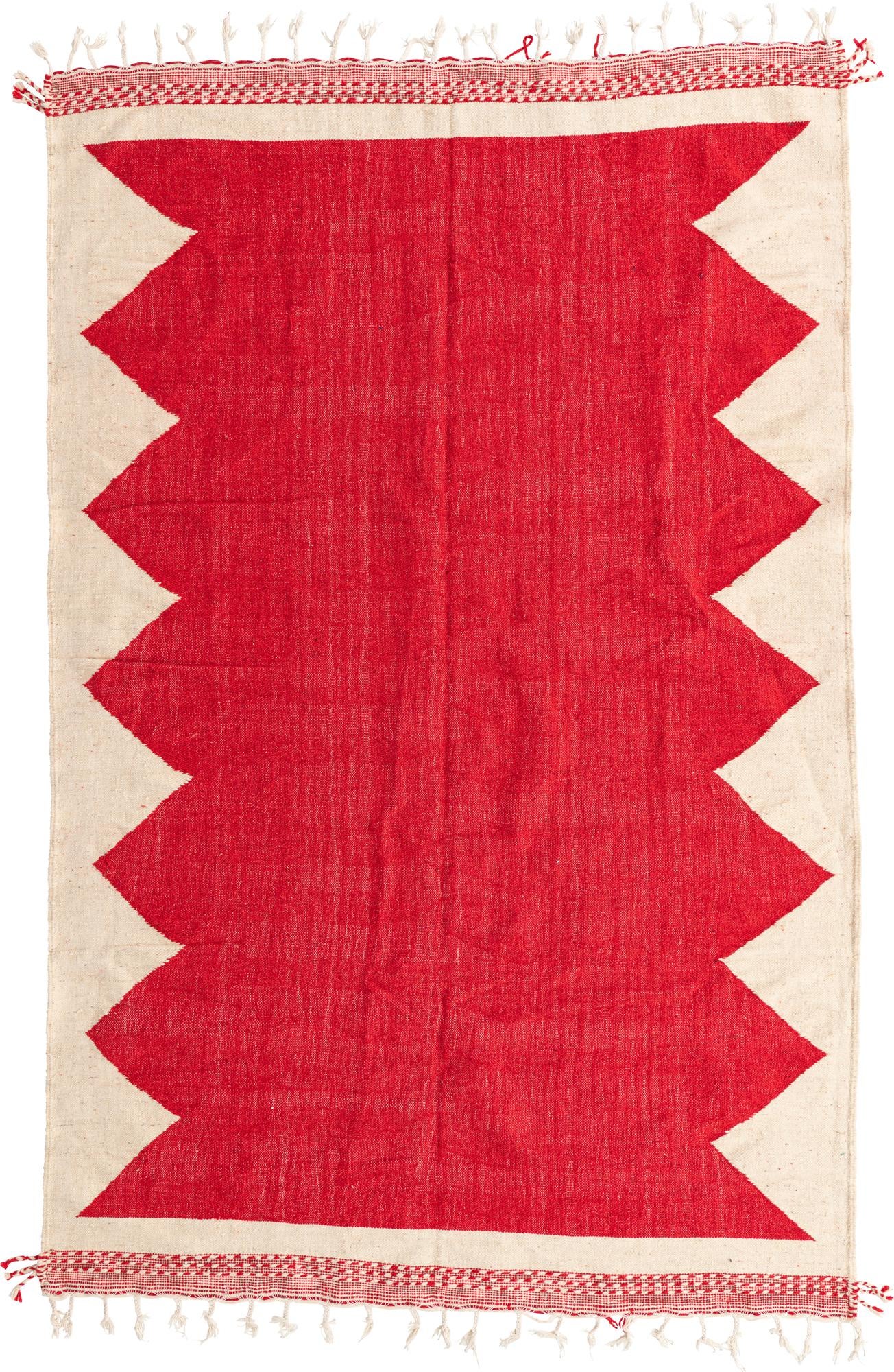 6' 6 x 10' Hand Knotted Moroccan Wool Rug