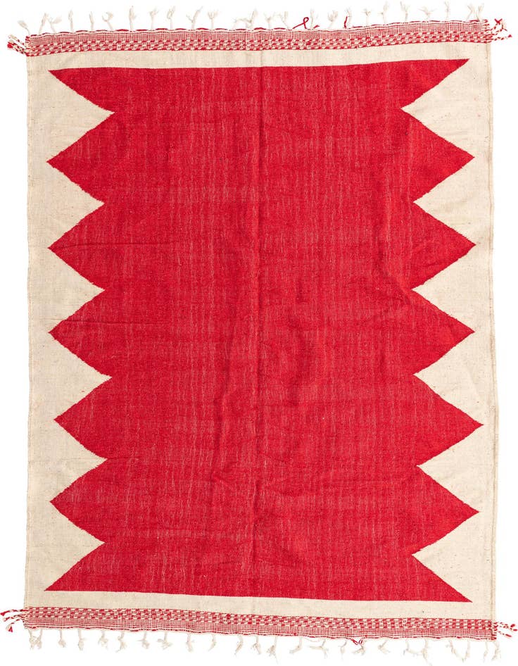 Detail image of 6' 6 x 10' Hand Knotted Moroccan Wool Rug