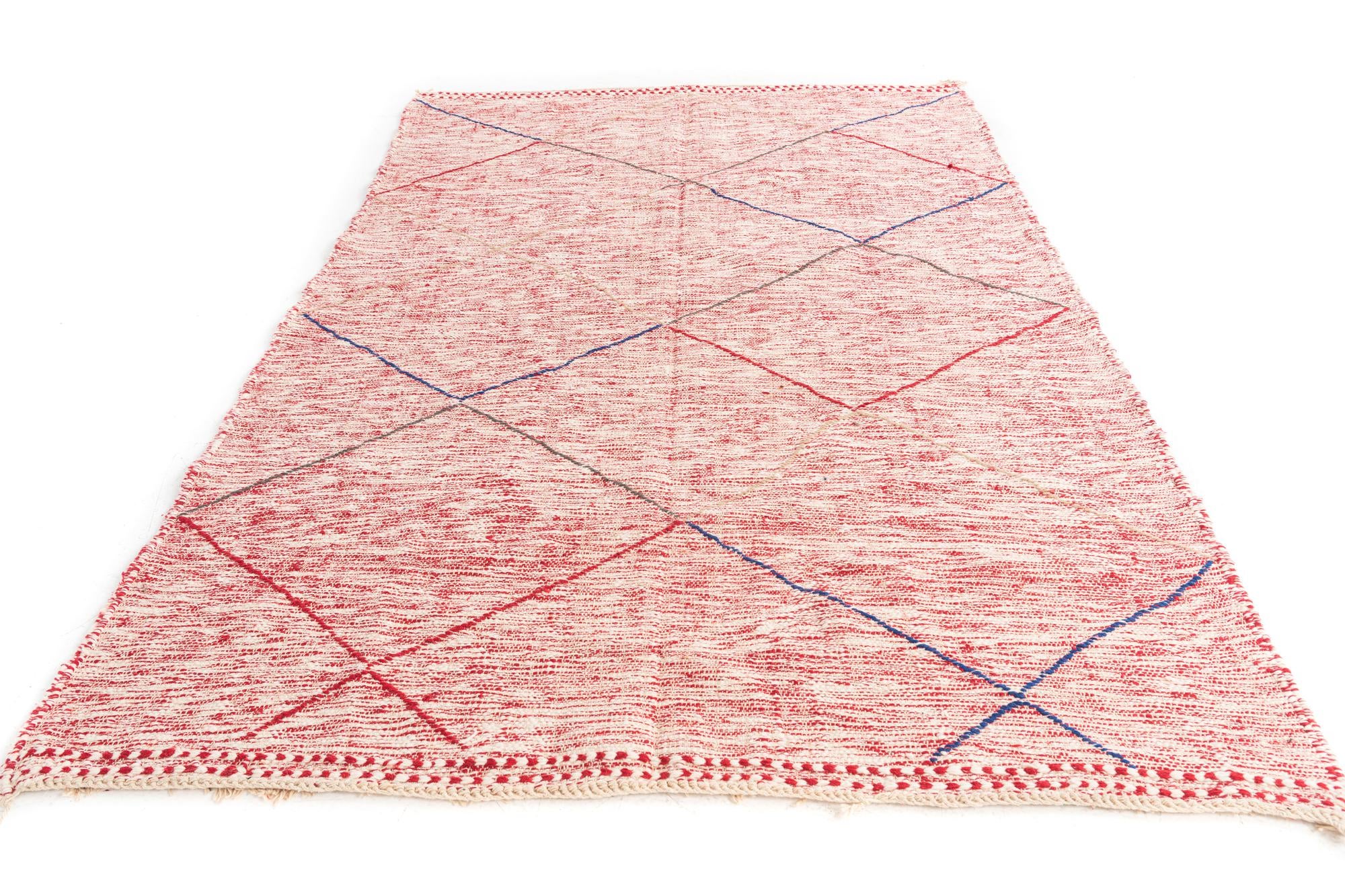 6' 6 x 9' 9 Hand Knotted Moroccan Wool Rug