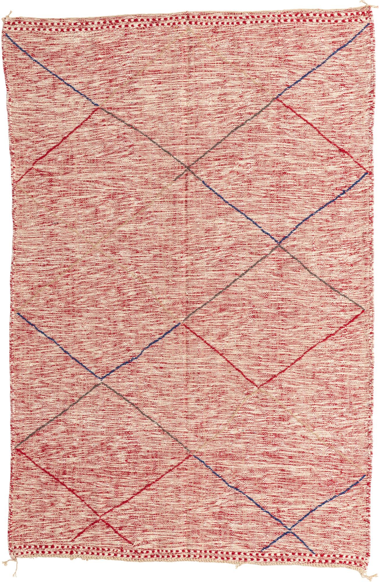 6' 6 x 9' 9 Hand Knotted Moroccan Wool Rug