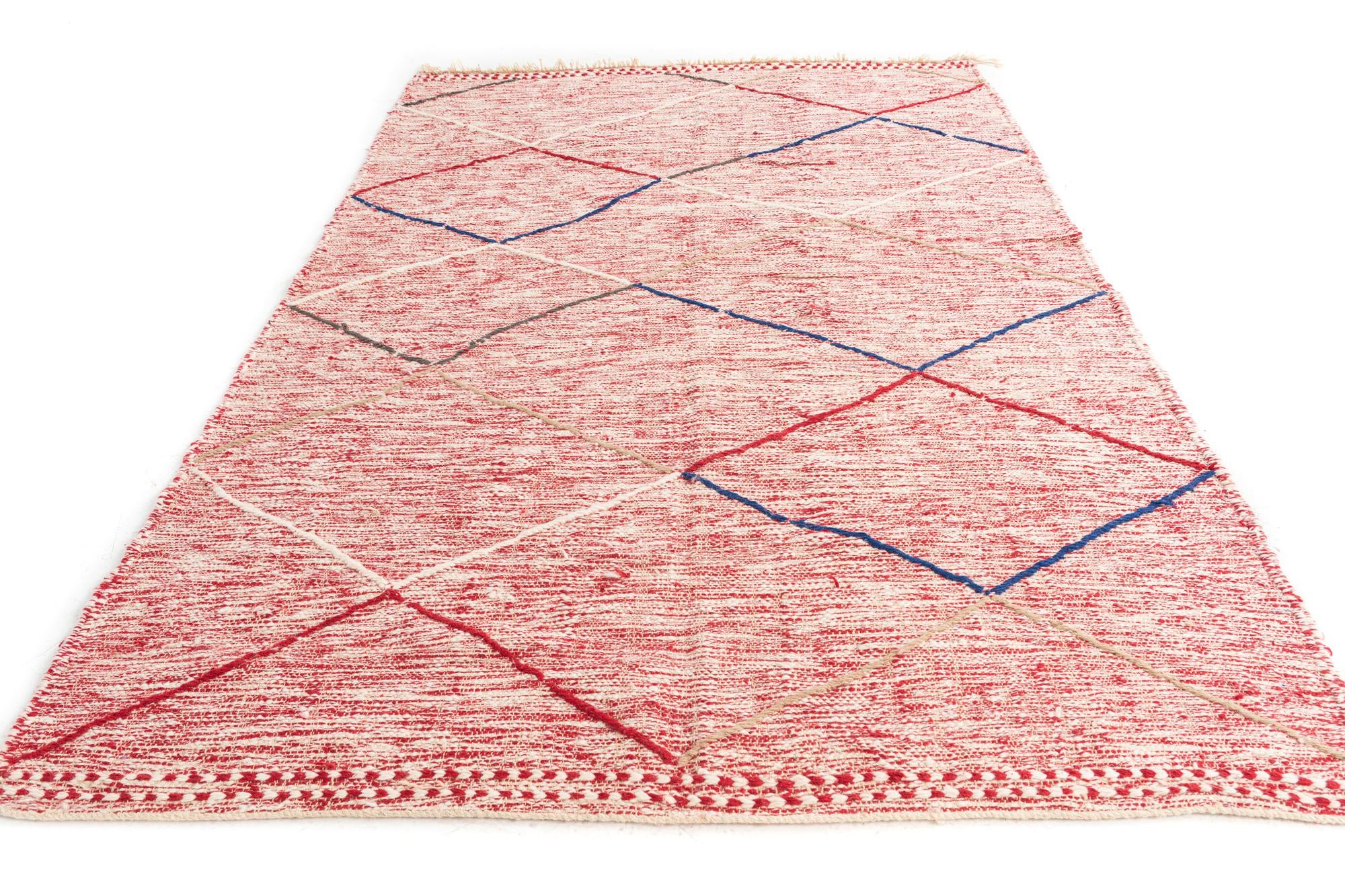 6' 4 x 9' 10 Hand Knotted Moroccan Wool Rug