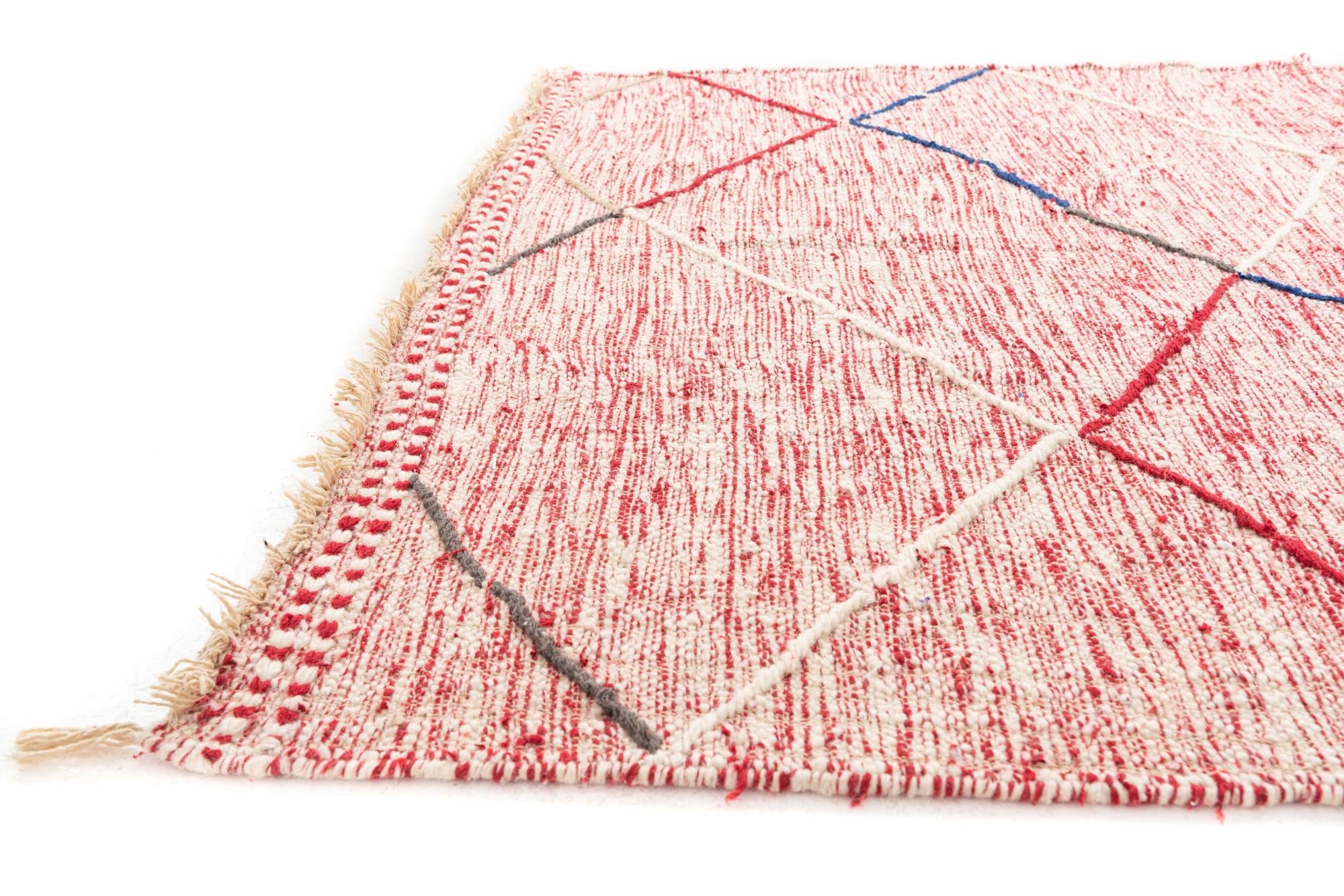 6' 4 x 9' 10 Hand Knotted Moroccan Wool Rug