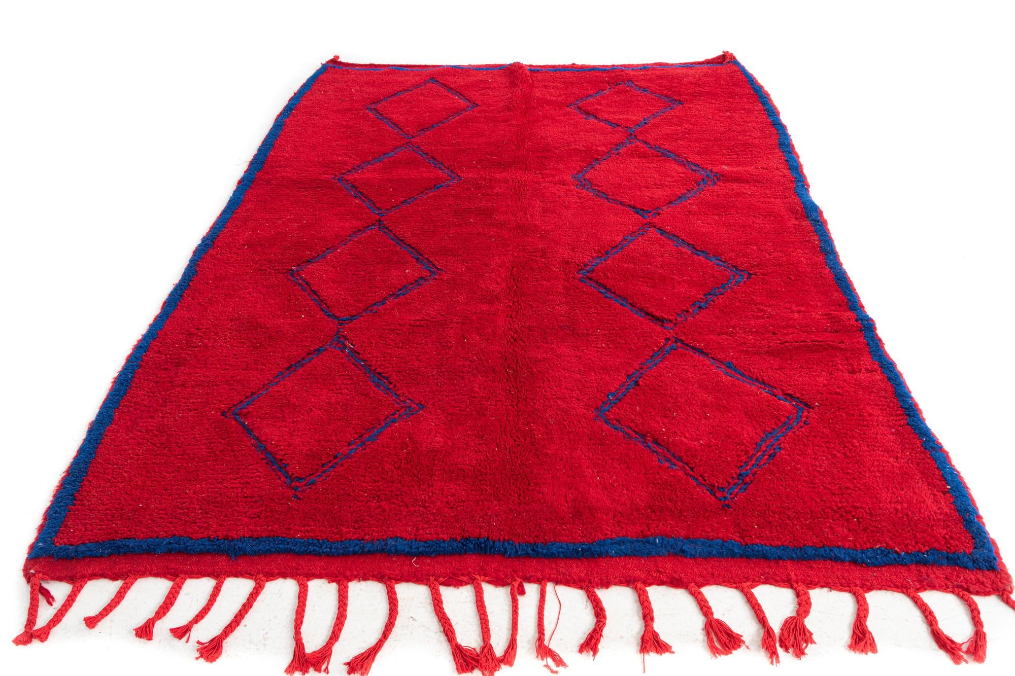 5' 10 x 7' 6 Hand Knotted Moroccan Wool Rug