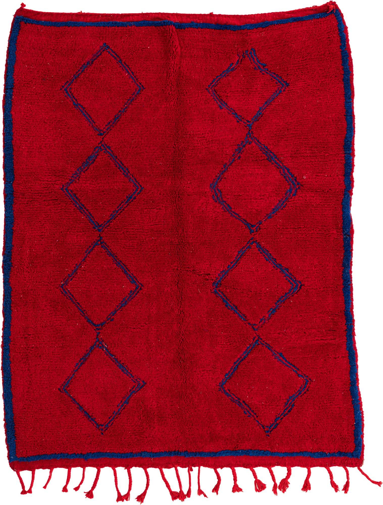 5' 10 x 7' 6 Hand Knotted Moroccan Wool Rug