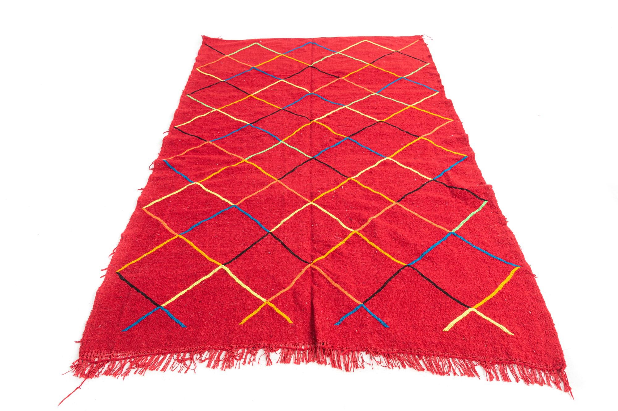 5' x 8' 2 Hand Knotted Moroccan Wool Rug