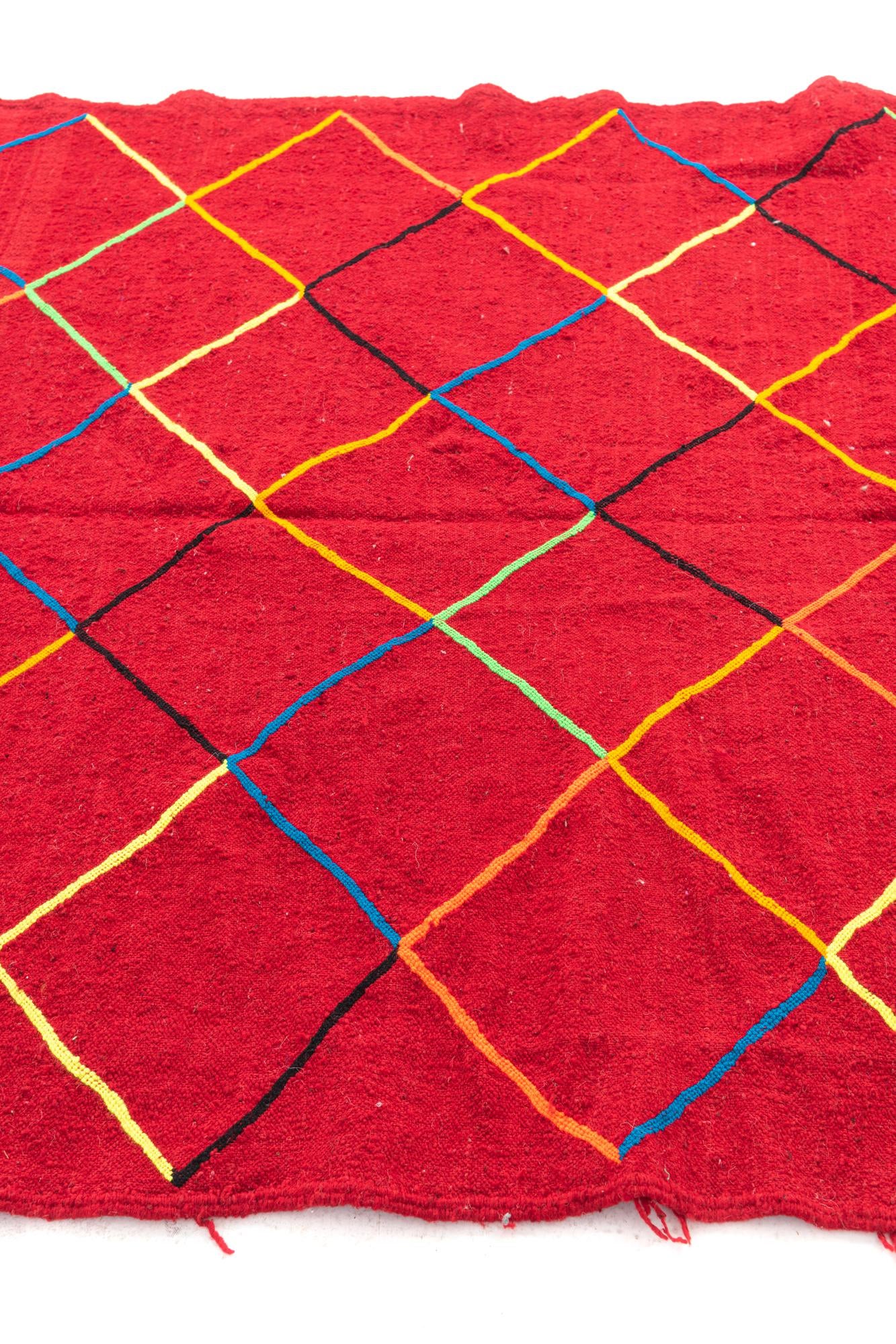 5' x 8' 2 Hand Knotted Moroccan Wool Rug