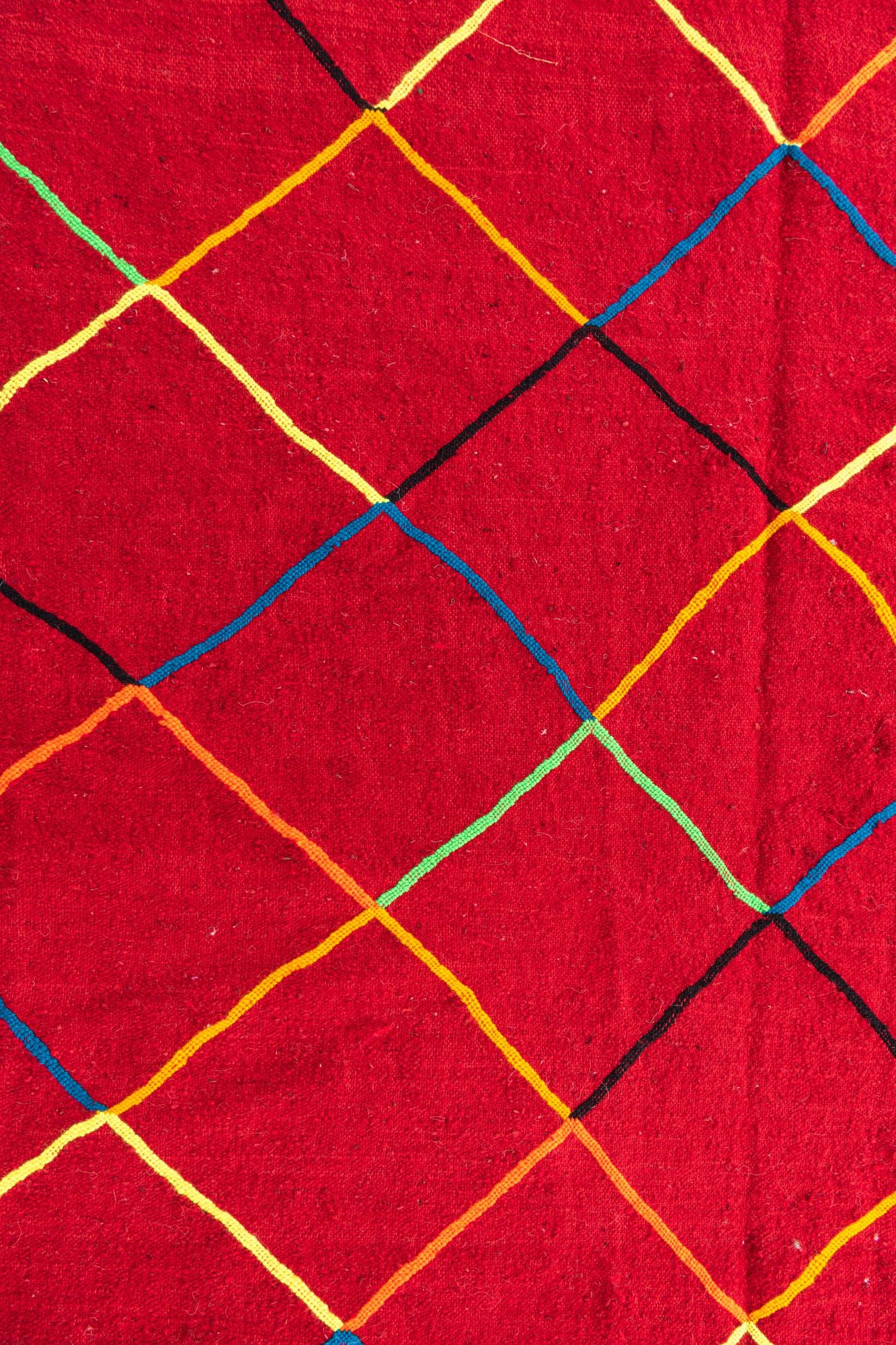 5' x 8' 2 Hand Knotted Moroccan Wool Rug