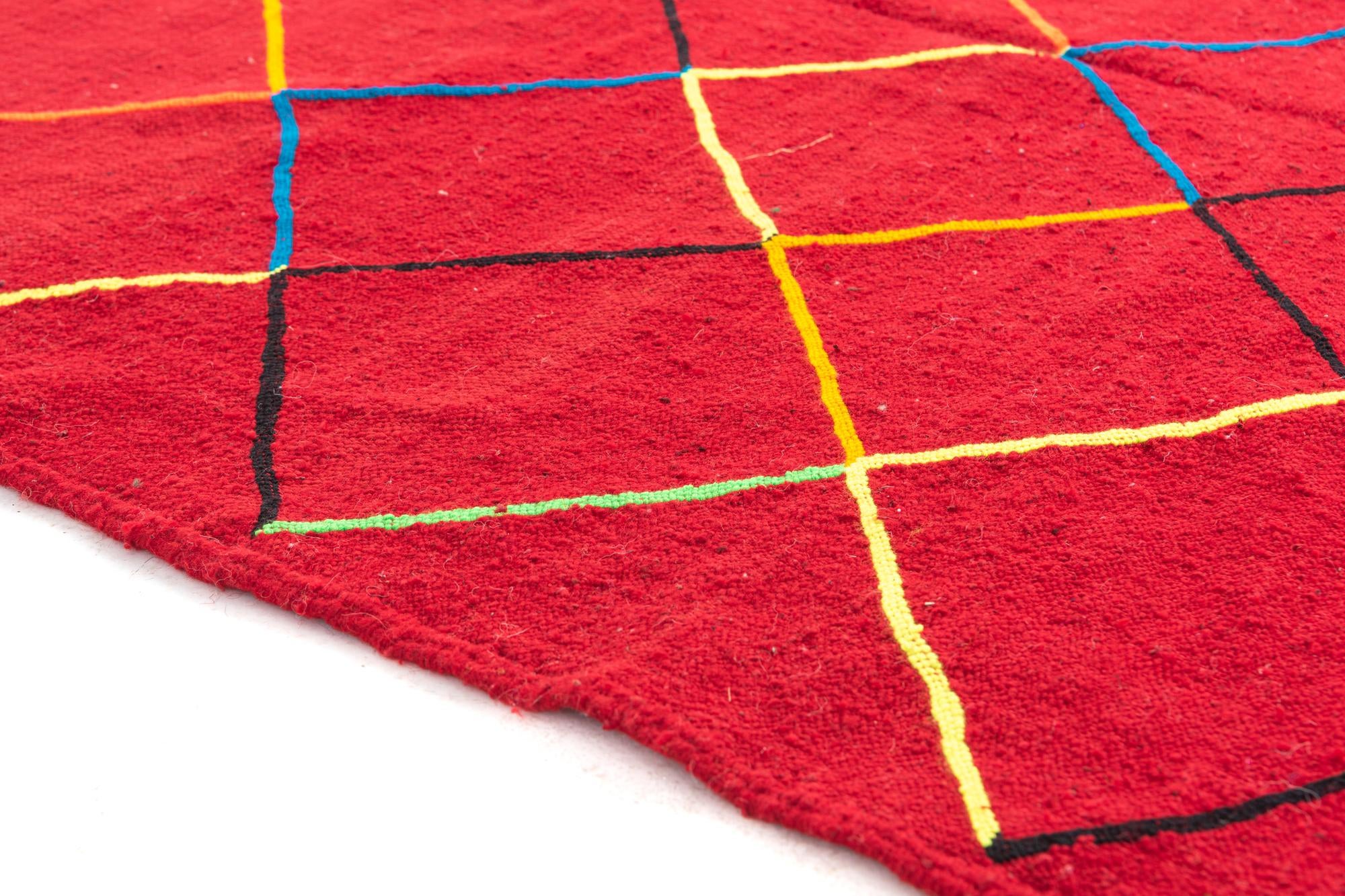 5' x 8' 2 Hand Knotted Moroccan Wool Rug
