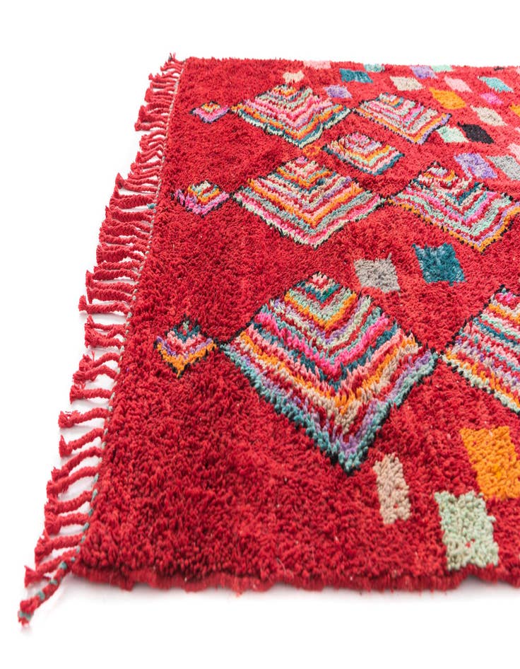 Detail image of 6' 10 x 10'  Hand Knotted Moroccan Wool Rug