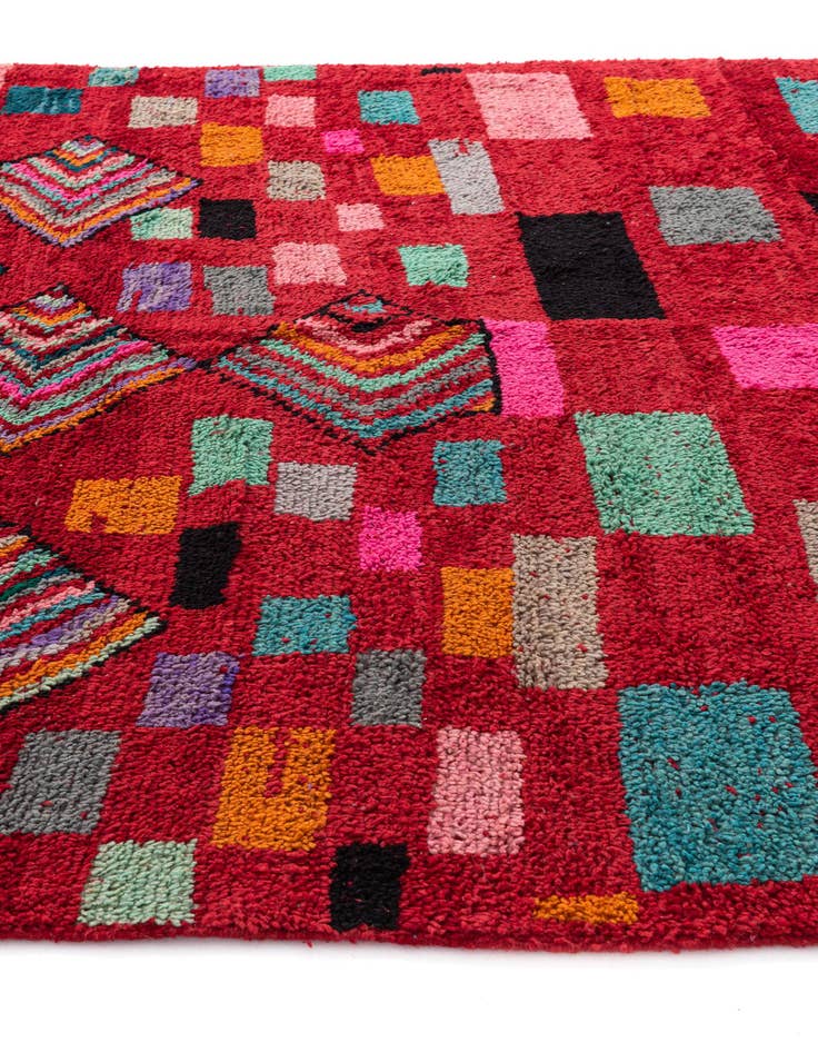 Detail image of 6' 10 x 10'  Hand Knotted Moroccan Wool Rug