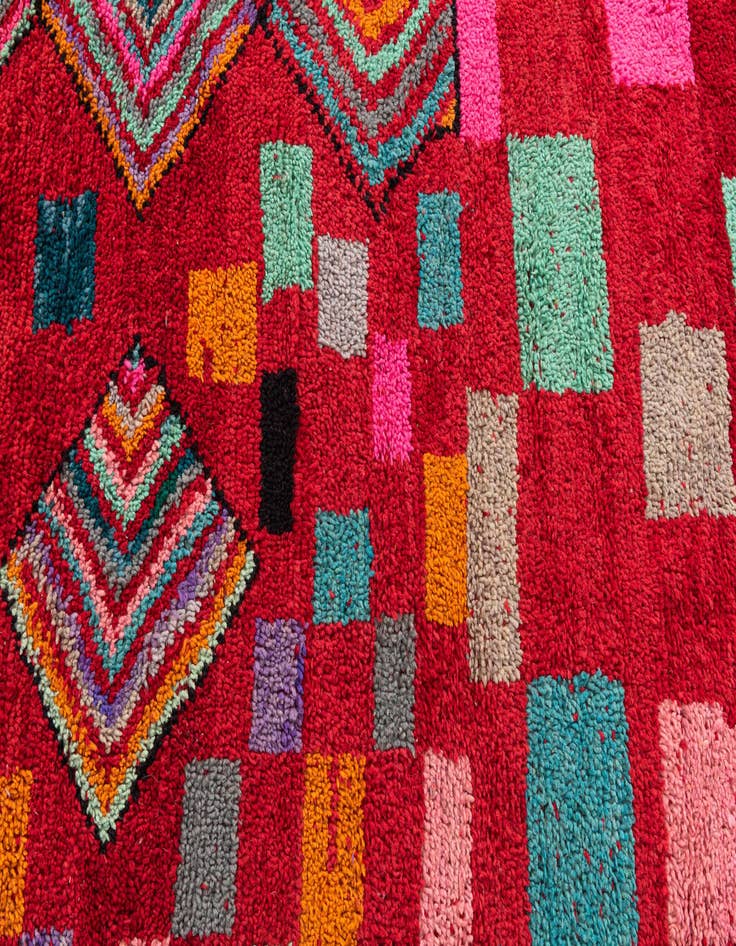 Detail image of 6' 10 x 10'  Hand Knotted Moroccan Wool Rug