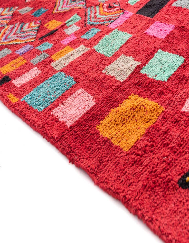 Detail image of 6' 10 x 10'  Hand Knotted Moroccan Wool Rug