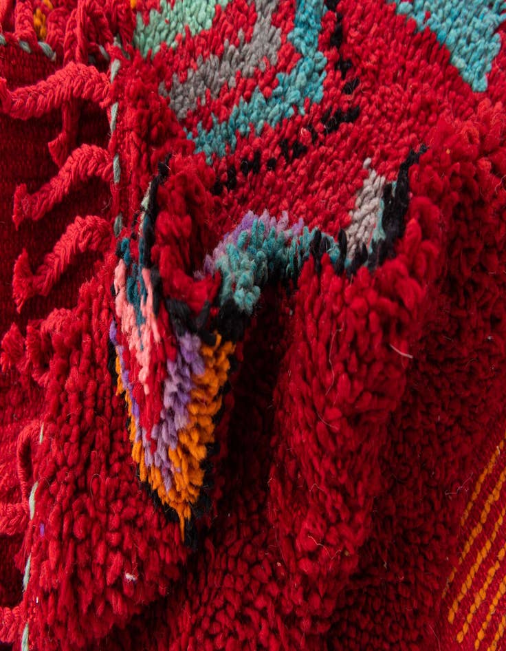 Detail image of 6' 10 x 10'  Hand Knotted Moroccan Wool Rug