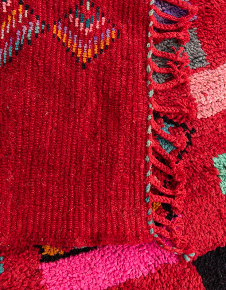 Detail image of 6' 10 x 10'  Hand Knotted Moroccan Wool Rug