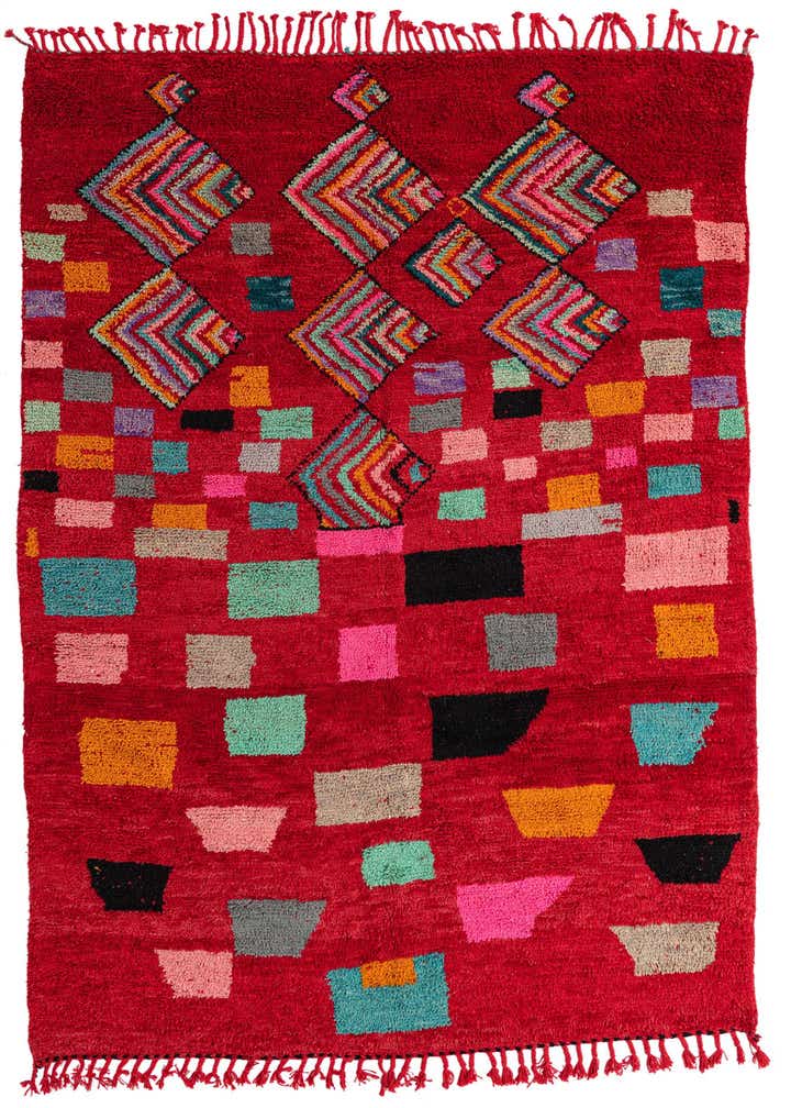 6' 10 x 10' Hand Knotted Moroccan Wool Rug