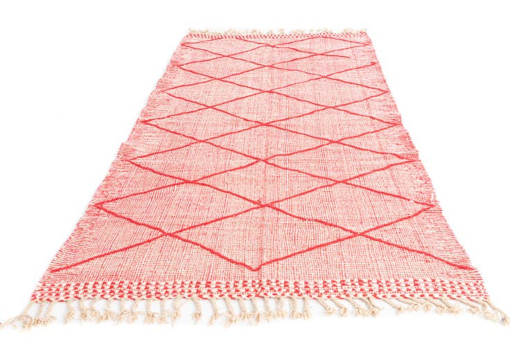 Detail image of 4' 10 x 8' 7 Hand Knotted Moroccan Wool Rug