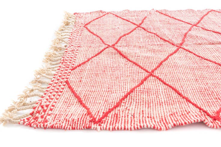 Detail image of 4' 10 x 8' 7 Hand Knotted Moroccan Wool Rug