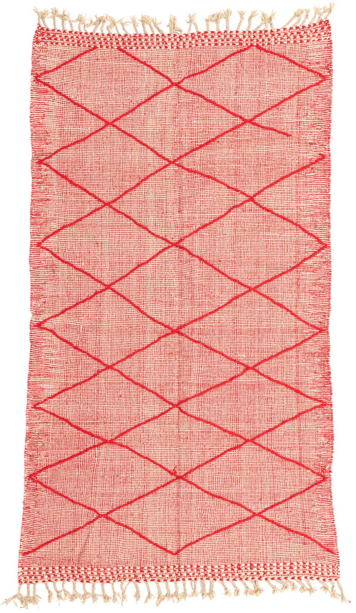 4' 10 x 8' 7 Hand Knotted Moroccan Wool Rug