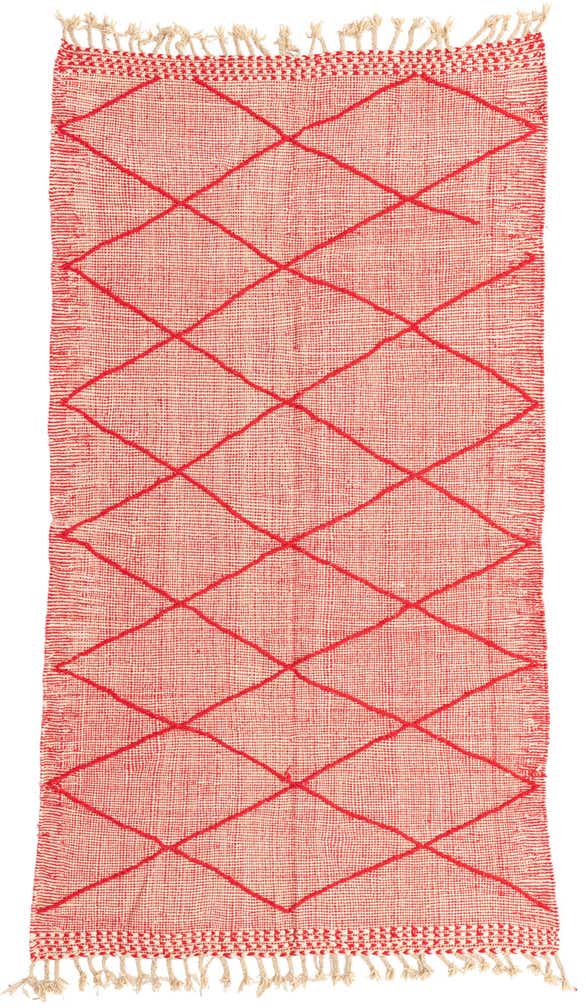 4' 10 x 8' 7 Hand Knotted Moroccan Wool Rug