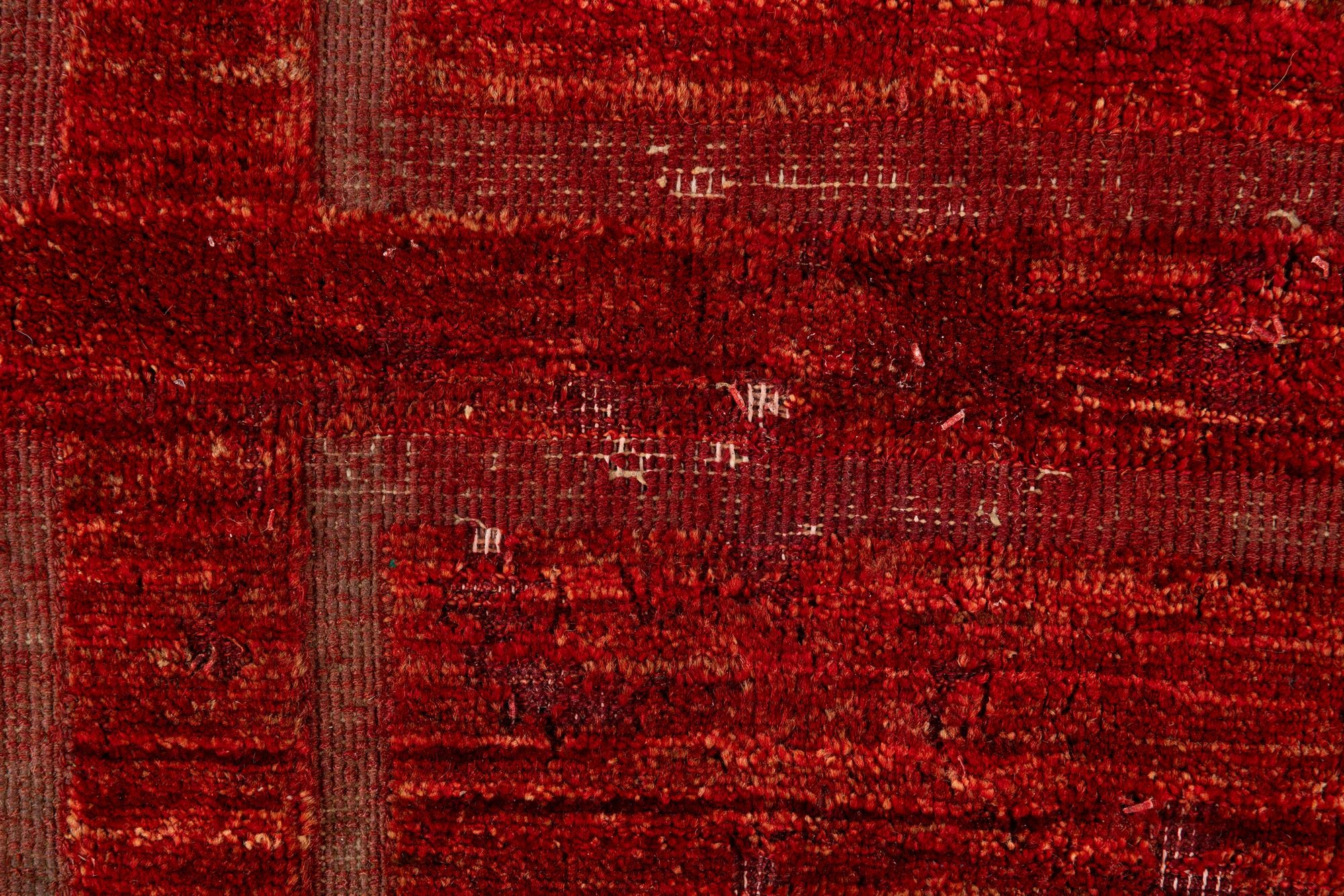 6' 7 x 9' 5 Hand Knotted Moroccan Wool Rug