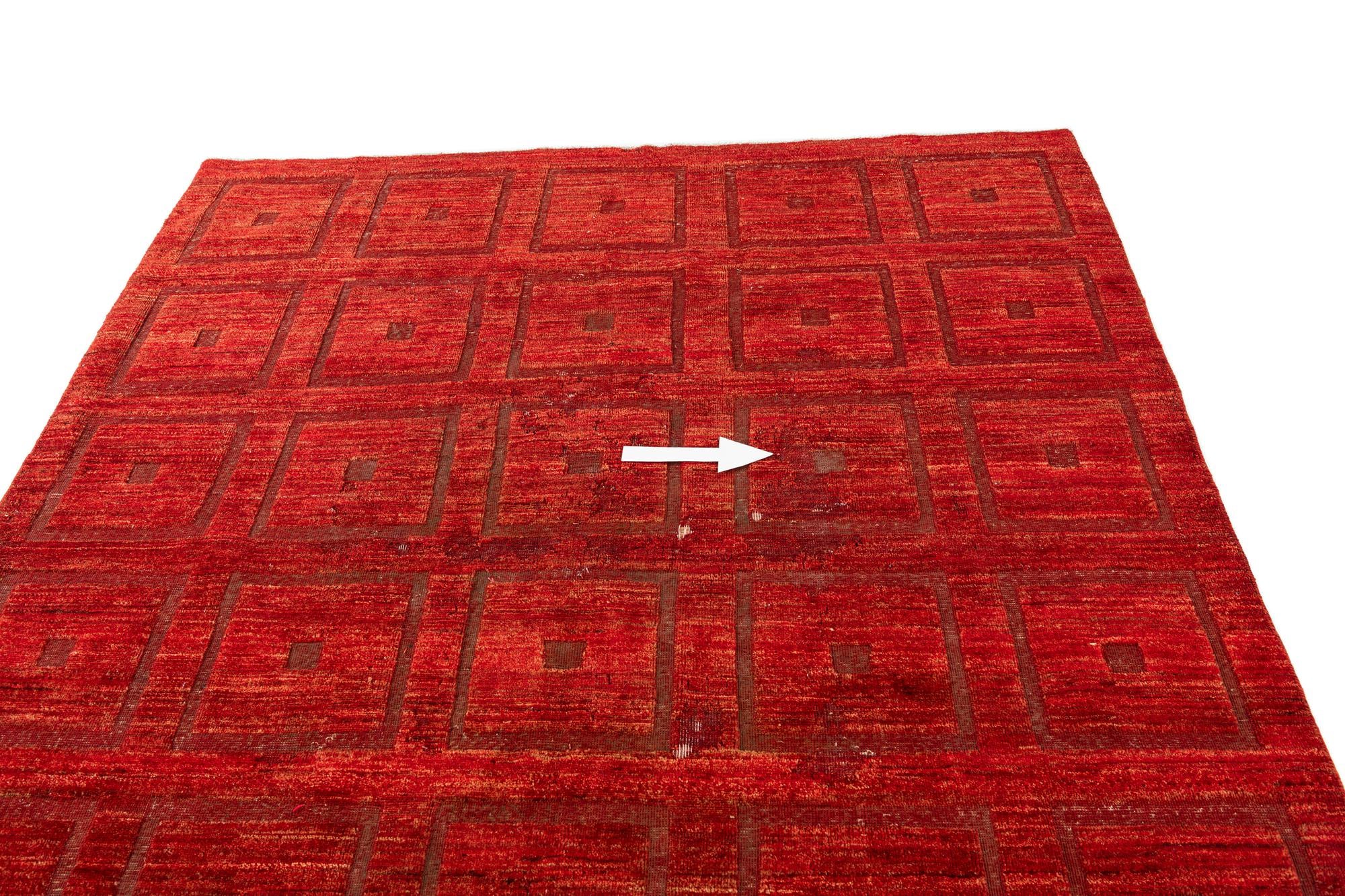 6' 7 x 9' 5 Hand Knotted Moroccan Wool Rug
