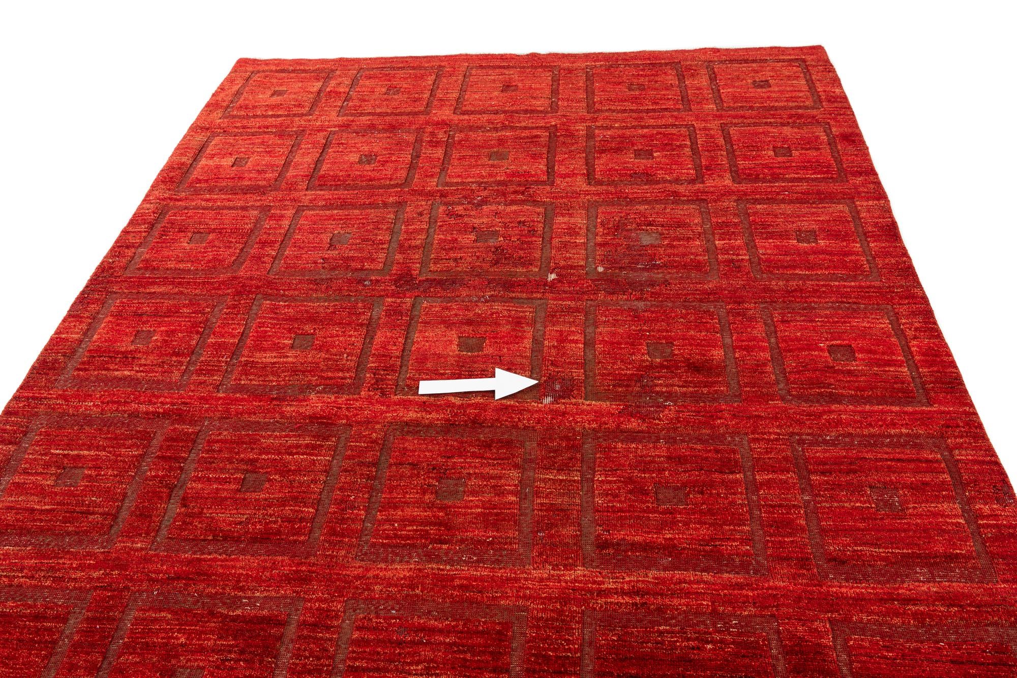 6' 7 x 9' 5 Hand Knotted Moroccan Wool Rug